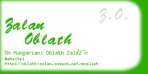 zalan oblath business card